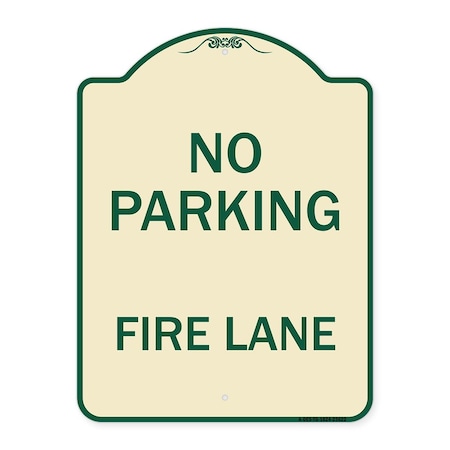 Signmission No Parking Fire Lane Heavy-Gauge Aluminum Architectural Sign, 24" x 18", TG-1824-23622 A-DES-TG-1824-23622